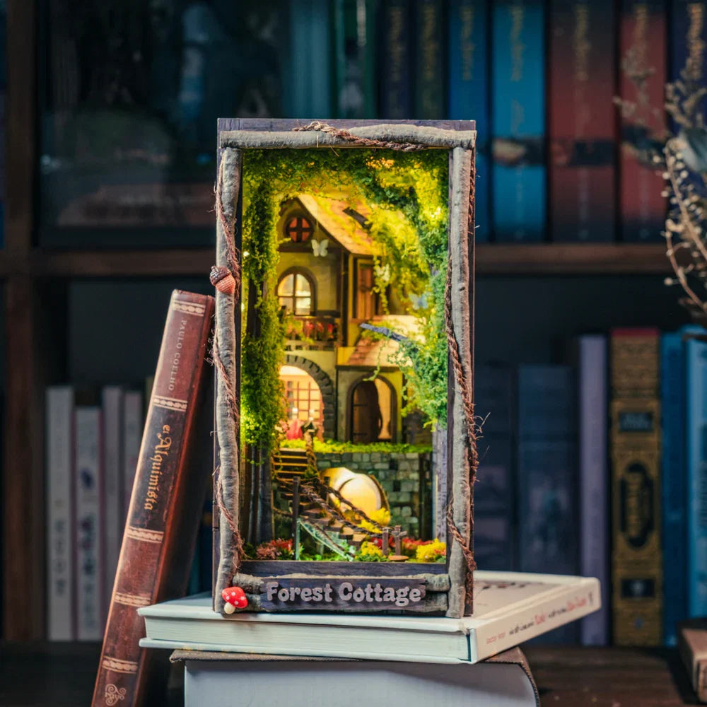 Enchanted Woodland Cottage DIY Book Nook Kit