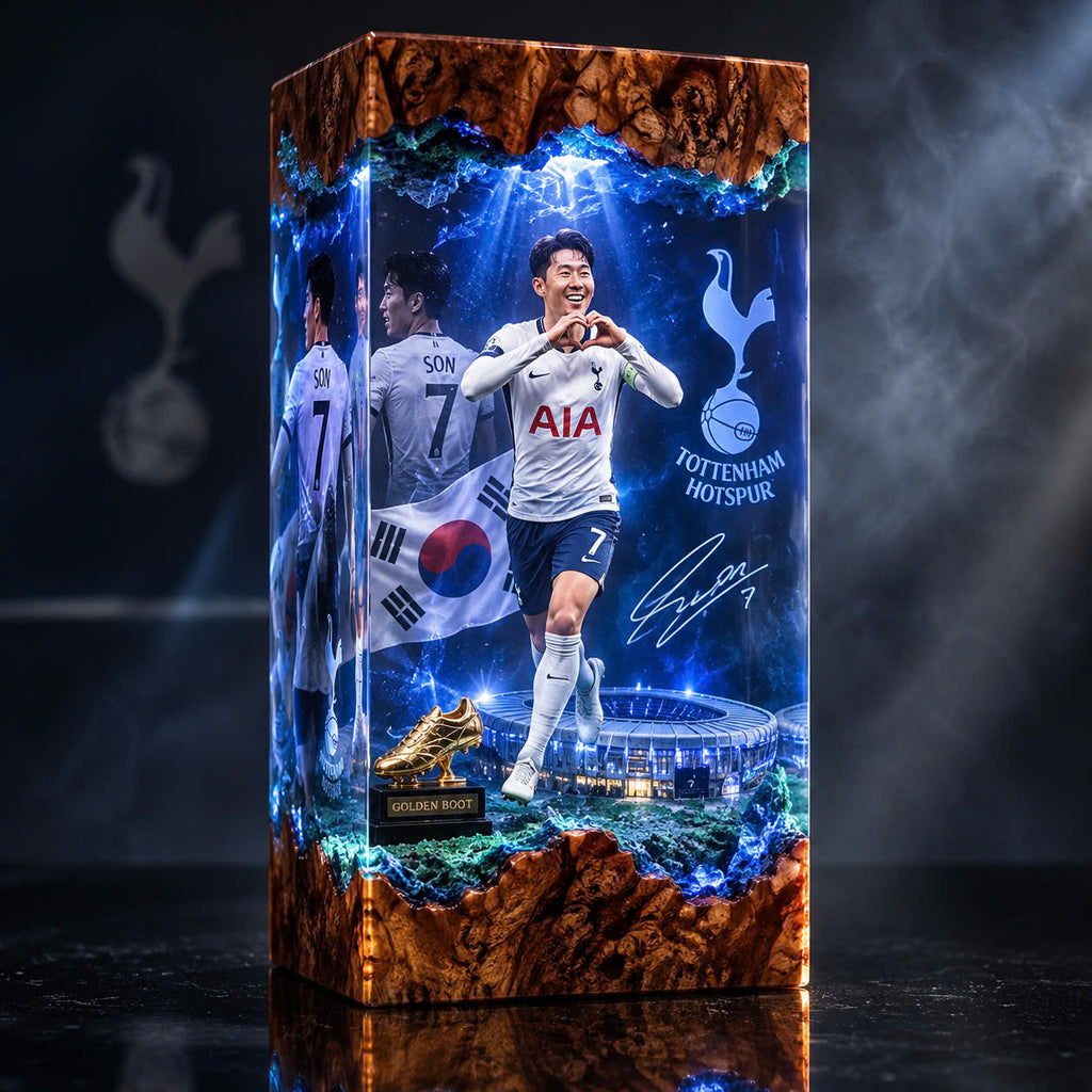 Football Superstar Night Light, Epoxy Night Light, Football Star Idol Night Light