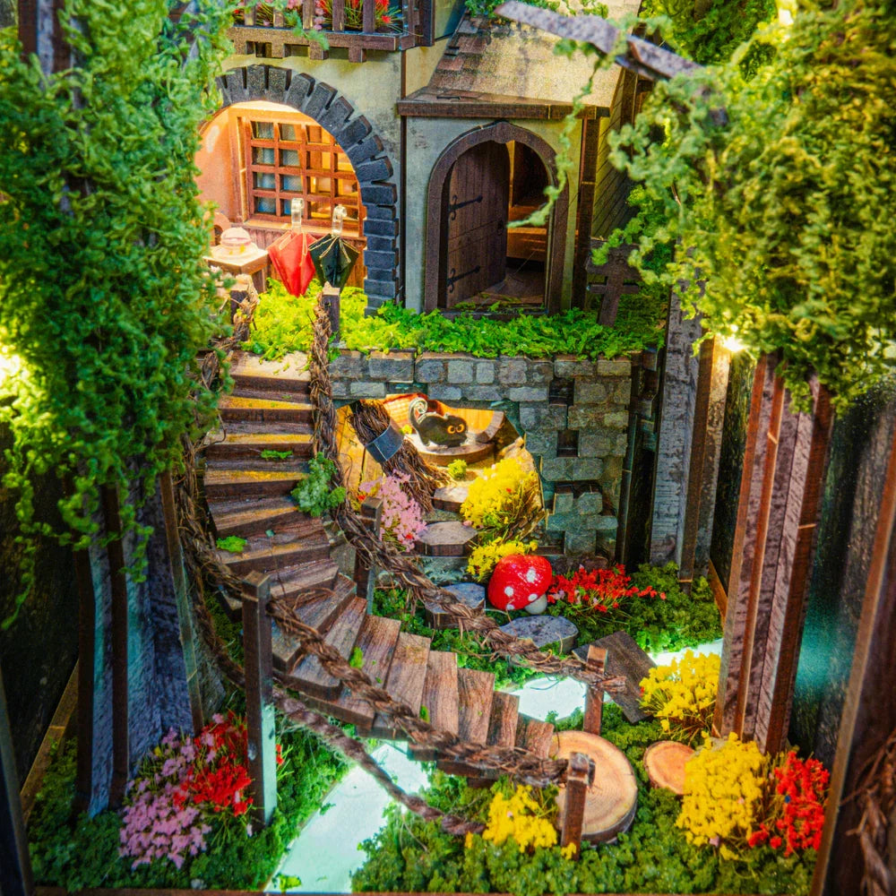 Enchanted Woodland Cottage DIY Book Nook Kit