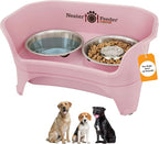 Elevated No-Spill Dog Bowl Set – Raised Feeding Station with Stainless Steel Food & Water Bowls