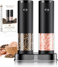 Electric Salt & Pepper Grinder Set – Automatic Battery-Operated Mills with Adjustable Coarseness & LED Light