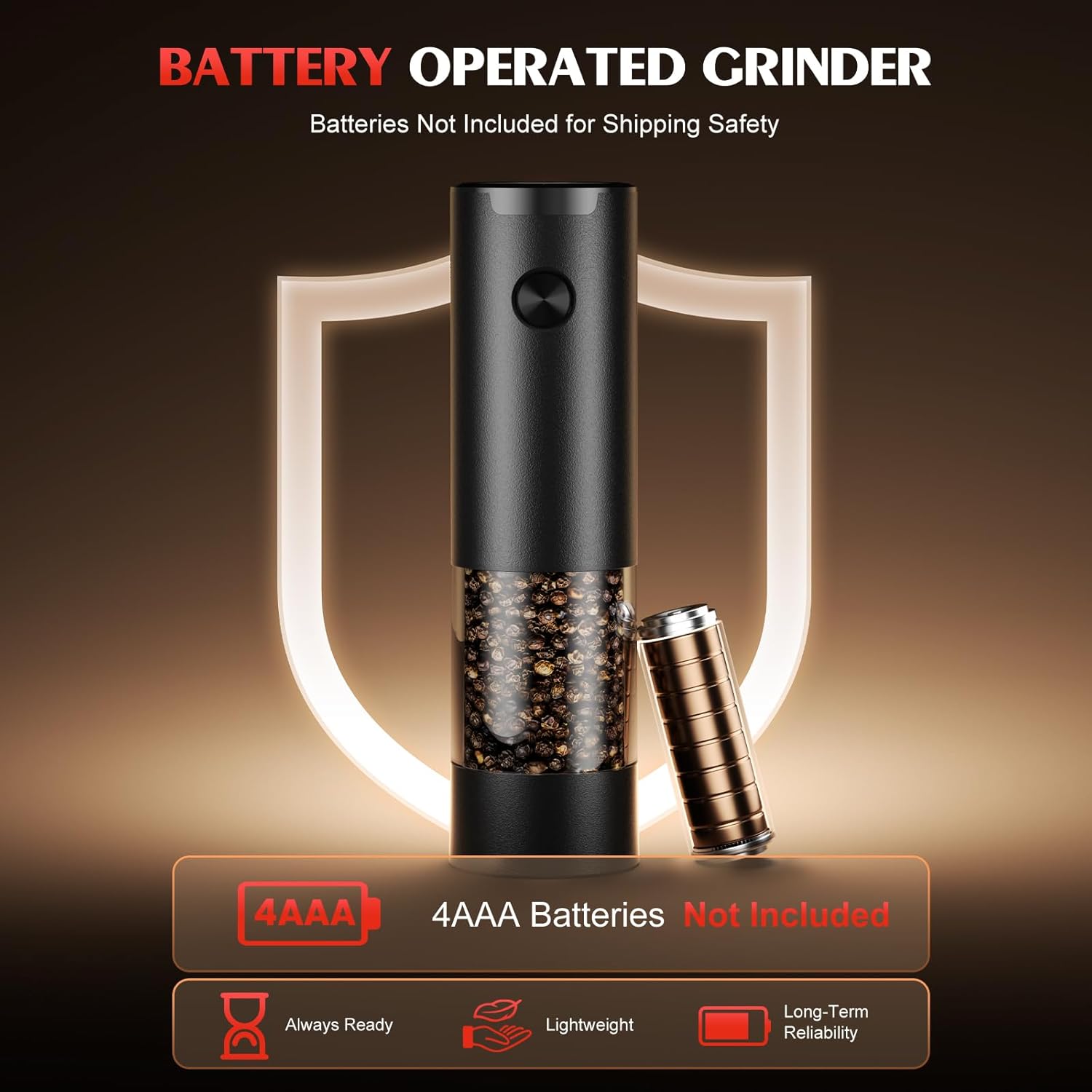 Electric Salt & Pepper Grinder Set – Automatic Battery-Operated Mills with Adjustable Coarseness & LED Light
