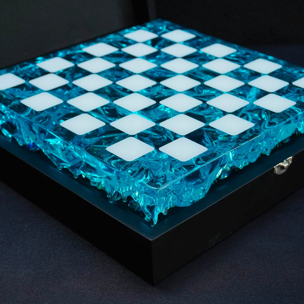 Handmade Ocean Chess Set Epoxy Resin : Luxury - Personalized , Stylish Gift Anniversary - Decoration