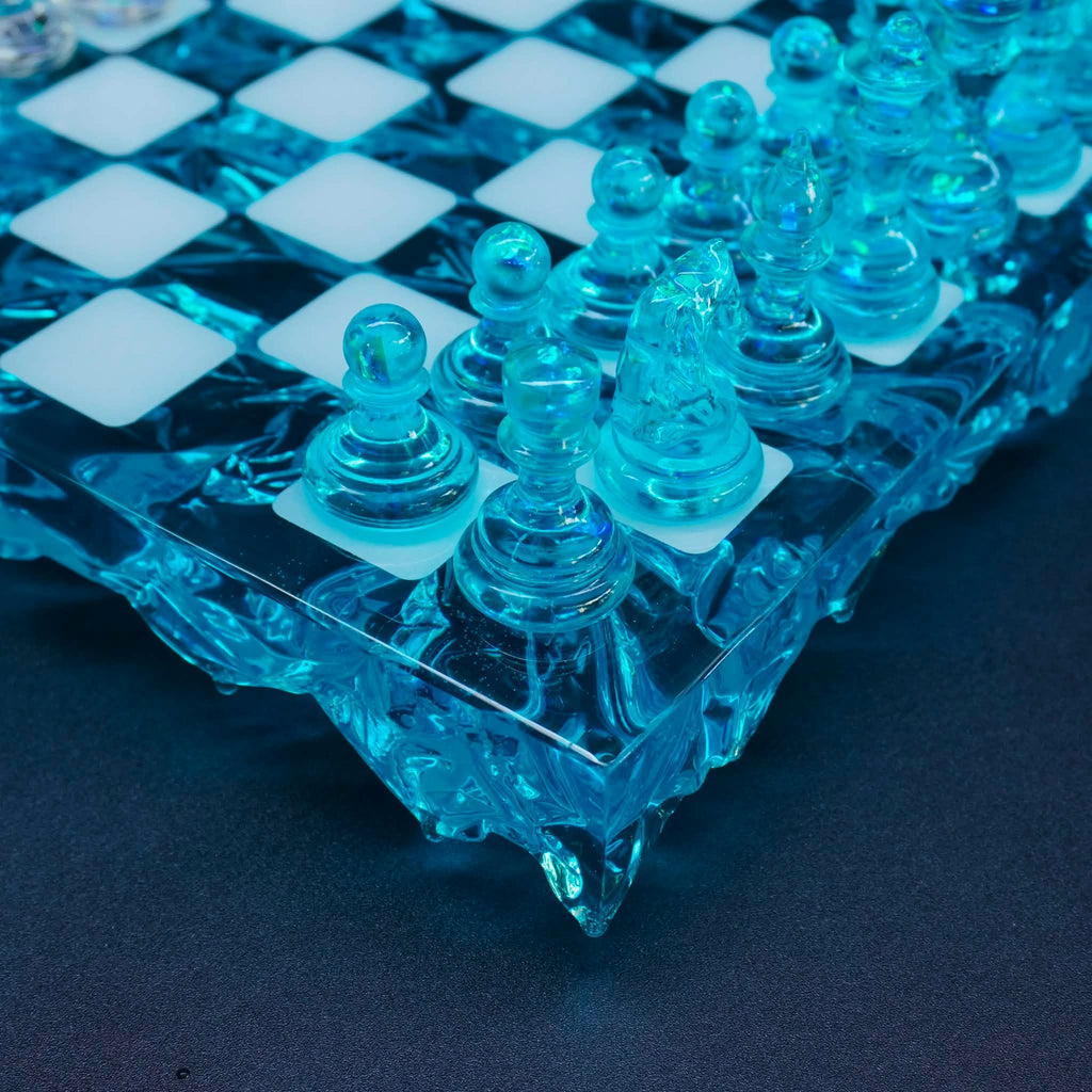 Handmade Ocean Chess Set Epoxy Resin : Luxury - Personalized , Stylish Gift Anniversary - Decoration