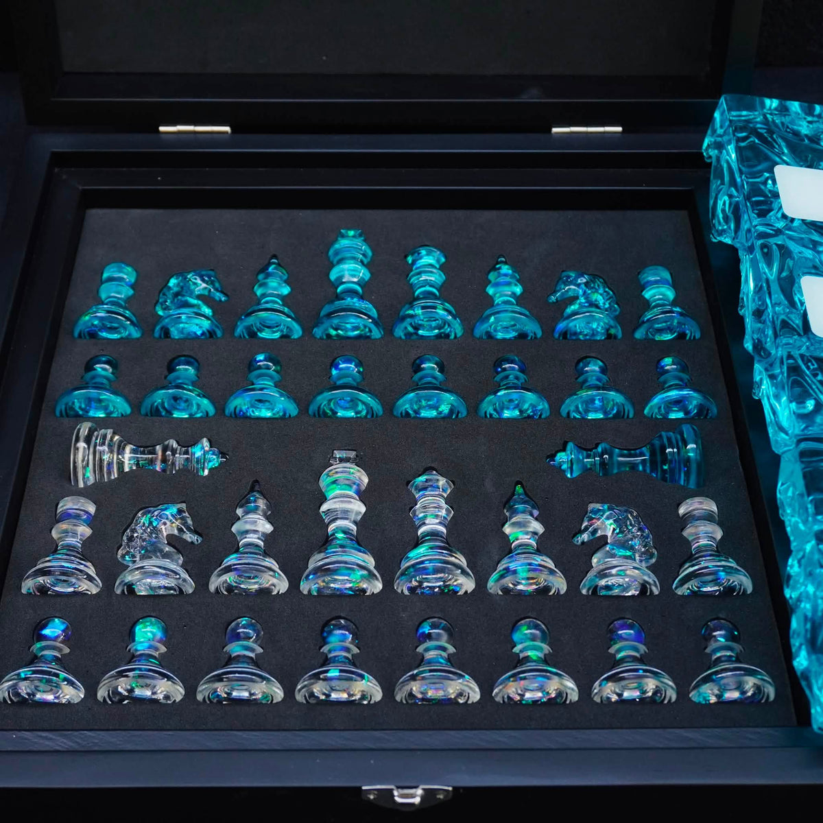 Handmade Ocean Chess Set Epoxy Resin : Luxury - Personalized , Stylish Gift Anniversary - Decoration