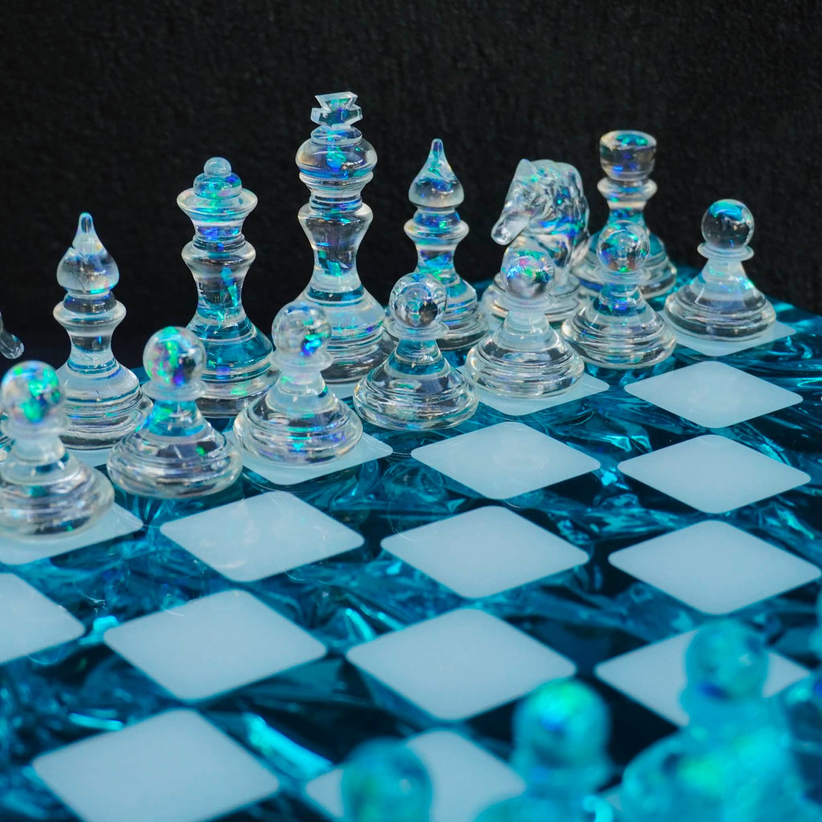 Handmade Ocean Chess Set Epoxy Resin : Luxury - Personalized , Stylish Gift Anniversary - Decoration
