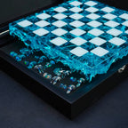 Handmade Ocean Chess Set Epoxy Resin : Luxury - Personalized , Stylish Gift Anniversary - Decoration
