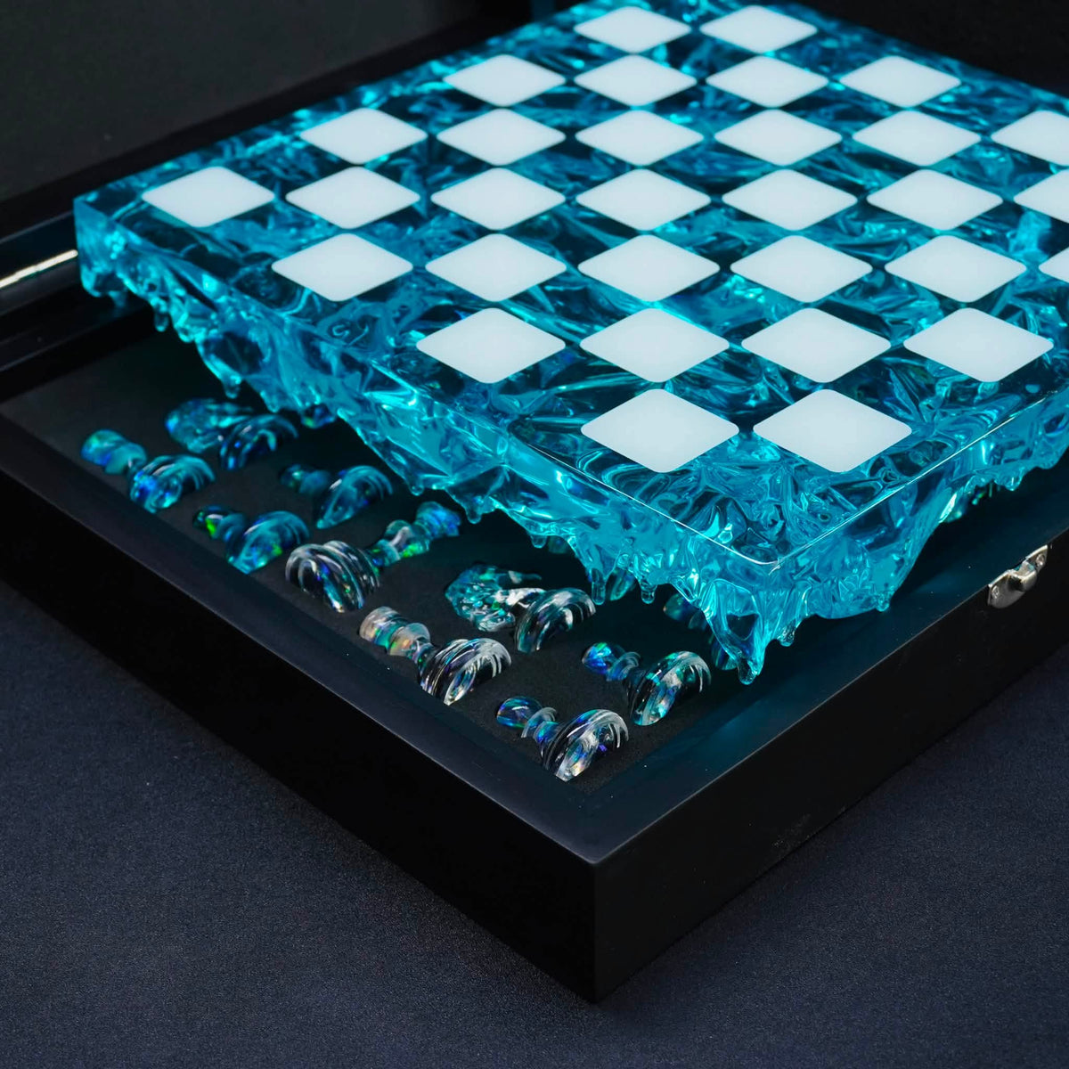 Handmade Ocean Chess Set Epoxy Resin : Luxury - Personalized , Stylish Gift Anniversary - Decoration