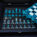 Handmade Ocean Chess Set Epoxy Resin : Luxury - Personalized , Stylish Gift Anniversary - Decoration