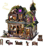 Magic Castle Witch's Lair Miniature House Kit, Gothic Apothecary 3D Wood Puzzle