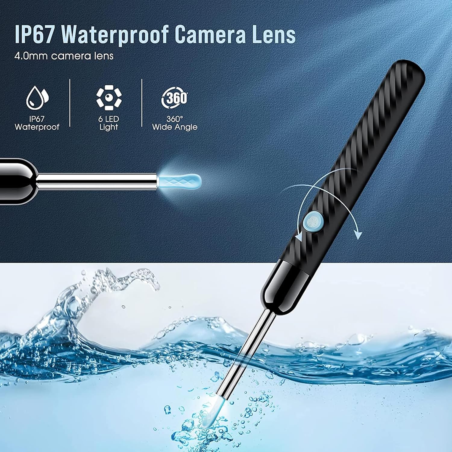 1080P Ear Wax Removal Kit – Wireless Ear Cleaner with HD Camera, 8-Piece Cleaning Set for iOS & Android