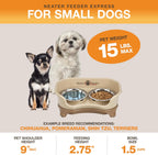 Elevated No-Spill Dog Bowl Set – Raised Feeding Station with Stainless Steel Food & Water Bowls