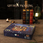 Holo Magic City Miniature House Kit, Gothic Potion Shop 3D Wooden Puzzle (LED Lights)