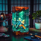 Anime Saiyan Warriors Epoxy Resin Lamp – LED Battle Diorama Night Light
