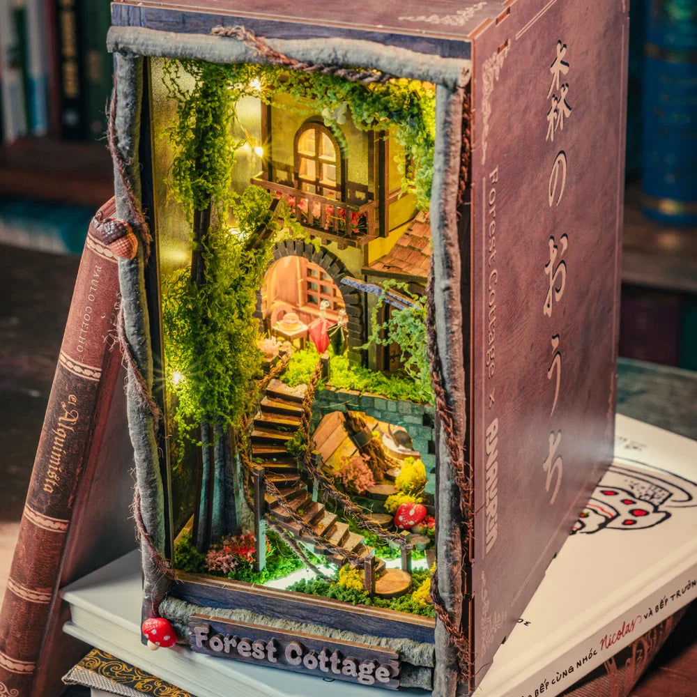 Enchanted Woodland Cottage DIY Book Nook Kit