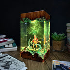 Anime Ninja Energy Epoxy Resin Lamp – LED Character Diorama Night Light