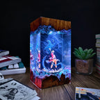 Anime Ninja Energy Epoxy Resin Lamp – LED Character Diorama Night Light