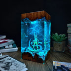 Anime Ninja Energy Epoxy Resin Lamp – LED Character Diorama Night Light