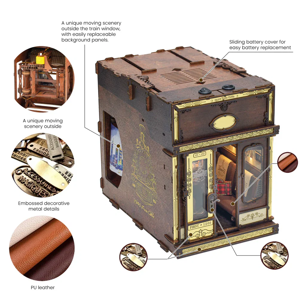 Timeless Railway Cabin DIY Book Nook Kit
