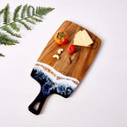 Ocean Wave Epoxy Wood Serving Board – Coastal Resin Charcuterie Tray