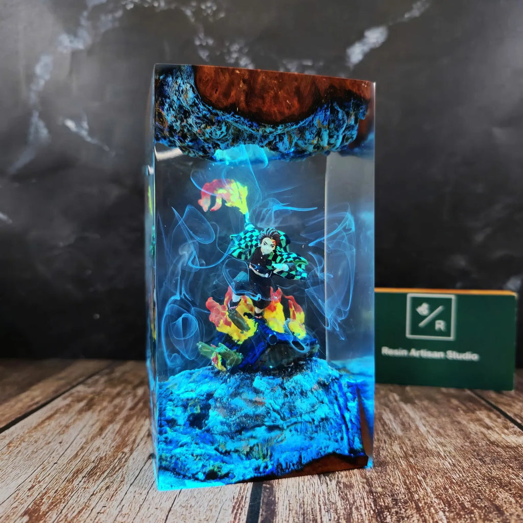 Tanjiro Fire Resin Lamp – Anime LED Display