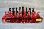 Handmade Redstone Crystal - Resin Chess Set: Elegant Home Decor, Unique Personalized Chess Board