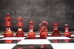 Handmade Redstone Crystal - Resin Chess Set: Elegant Home Decor, Unique Personalized Chess Board