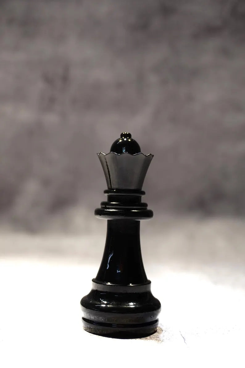 Handmade Redstone Crystal - Resin Chess Set: Elegant Home Decor, Unique Personalized Chess Board