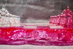 Rose Crystal Resin Chess Set: Handmade Luxury Home Decor , Unique Romantic Gift For Friends