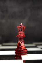 Handmade Redstone Crystal - Resin Chess Set: Elegant Home Decor, Unique Personalized Chess Board