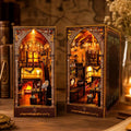 DIY Magic Academy Book Nook Kit, Light Up Wizard Library Diorama, Miniature Bookshelf Insert, Fantasy Decor Gift