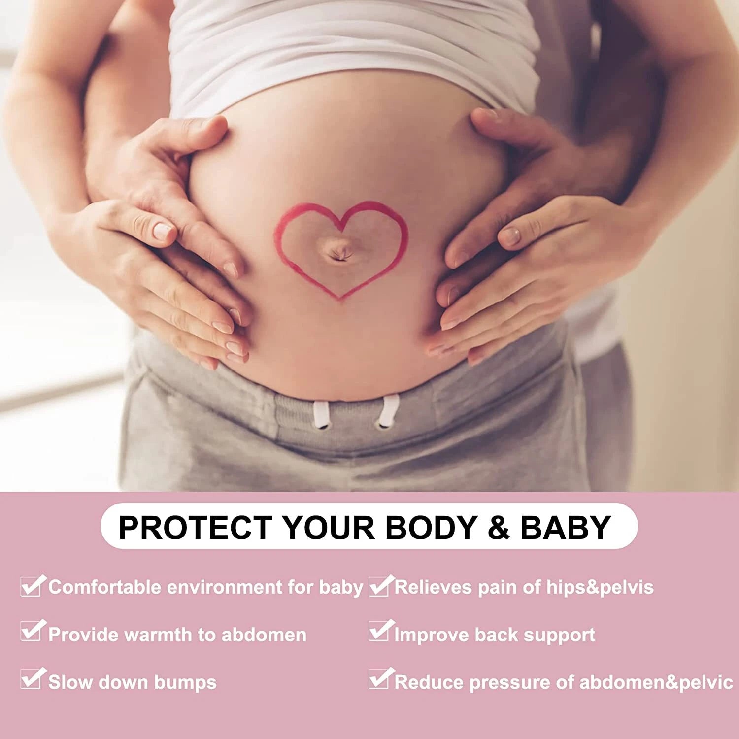 Pregnancy Maternity Support Belt – Adjustable Belly Band & Lower Back Support