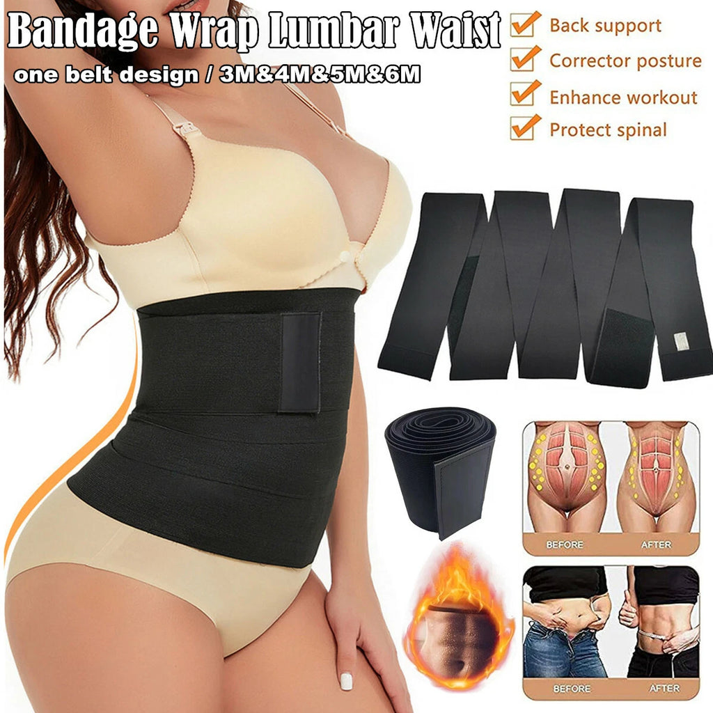 Lumbar Waist Support Sauna Belt – Snatch Me Up Waist Trimmer Body Shaper Wrap