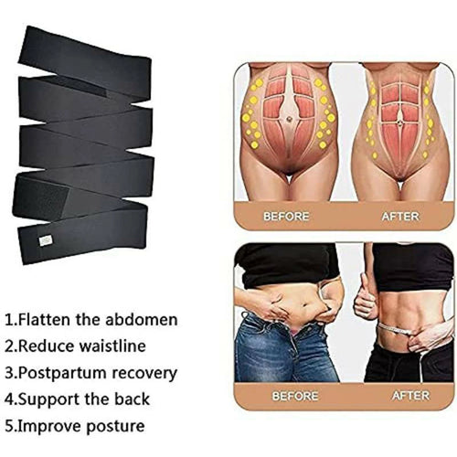 Lumbar Waist Support Sauna Belt – Snatch Me Up Waist Trimmer Body Shaper Wrap