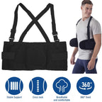 Heavy Duty Back Support Belt – Adjustable Lumbar Waist Brace for Lifting & Work