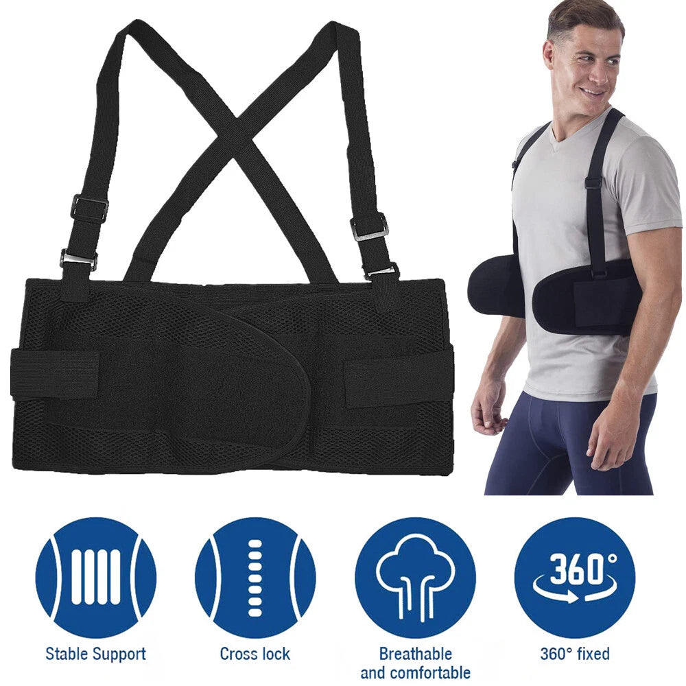 Heavy Duty Back Support Belt – Adjustable Lumbar Waist Brace for Lifting & Work