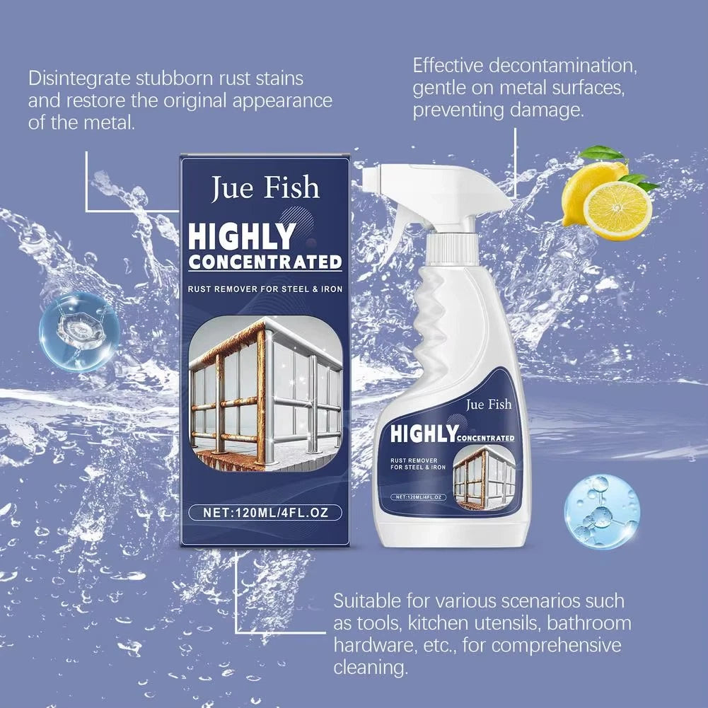 Industrial-Strength Rust Remover – Highly Concentrated Rust Cleaner for Steel & Iron (120ml)