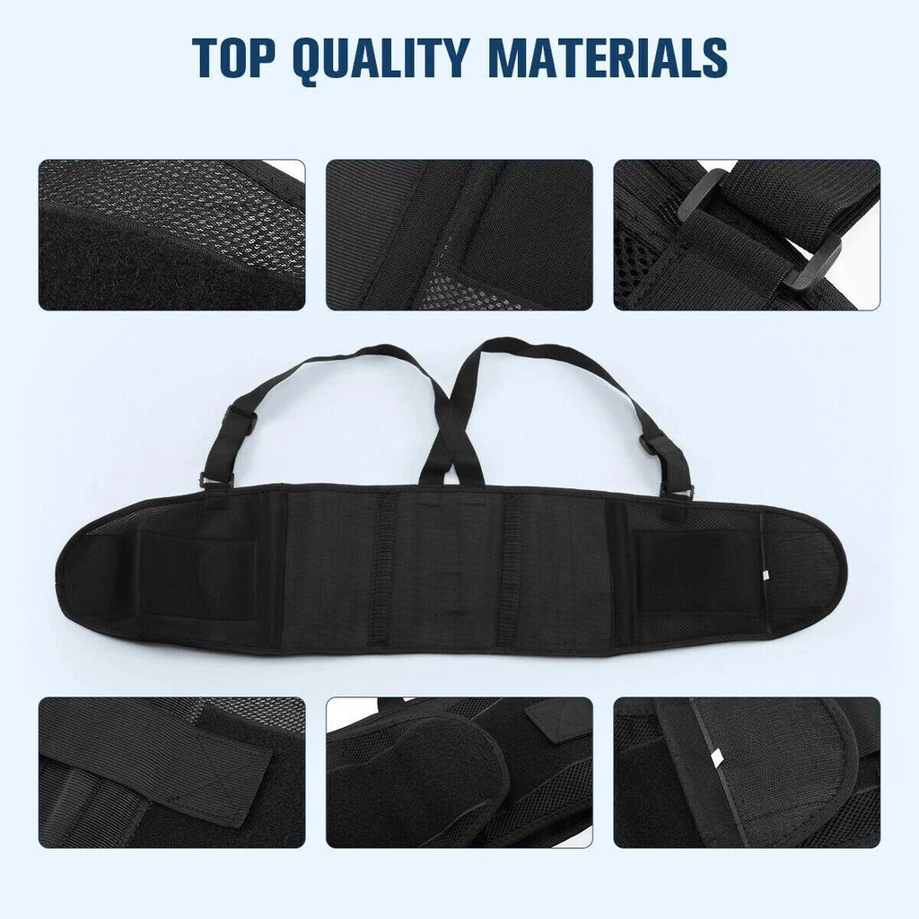 Heavy Duty Back Support Belt – Adjustable Lumbar Waist Brace for Lifting & Work