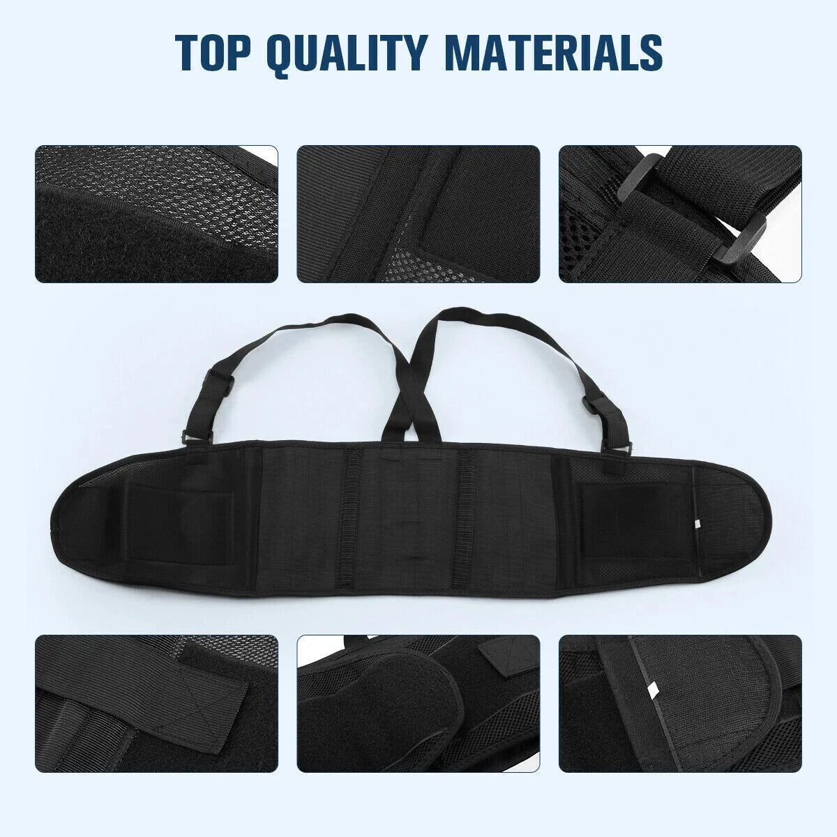 Heavy Duty Back Support Belt – Adjustable Lumbar Waist Brace for Lifting & Work