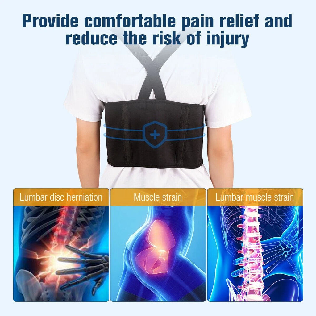 Heavy Duty Back Support Belt – Adjustable Lumbar Waist Brace for Lifting & Work