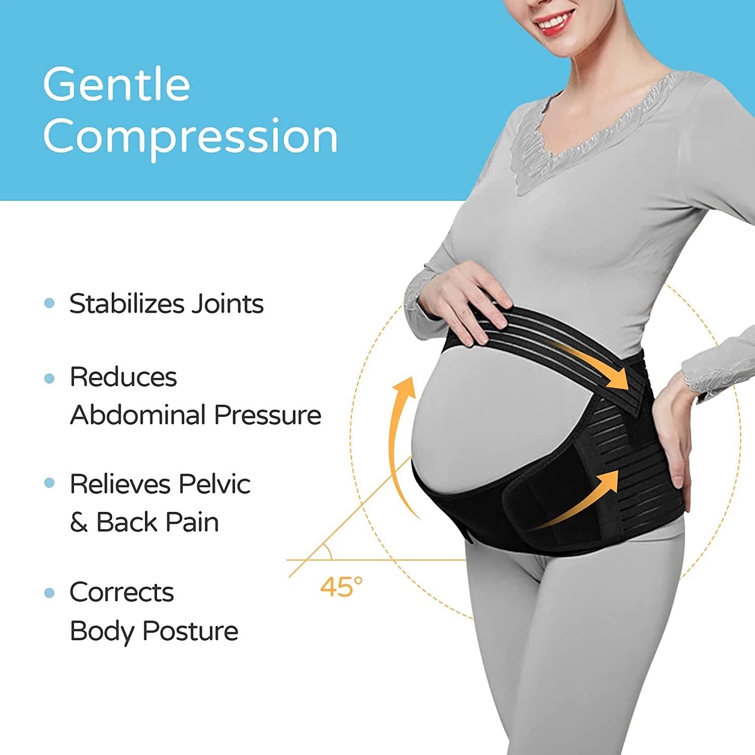 Pregnancy Maternity Support Belt – Adjustable Belly Band & Lower Back Support