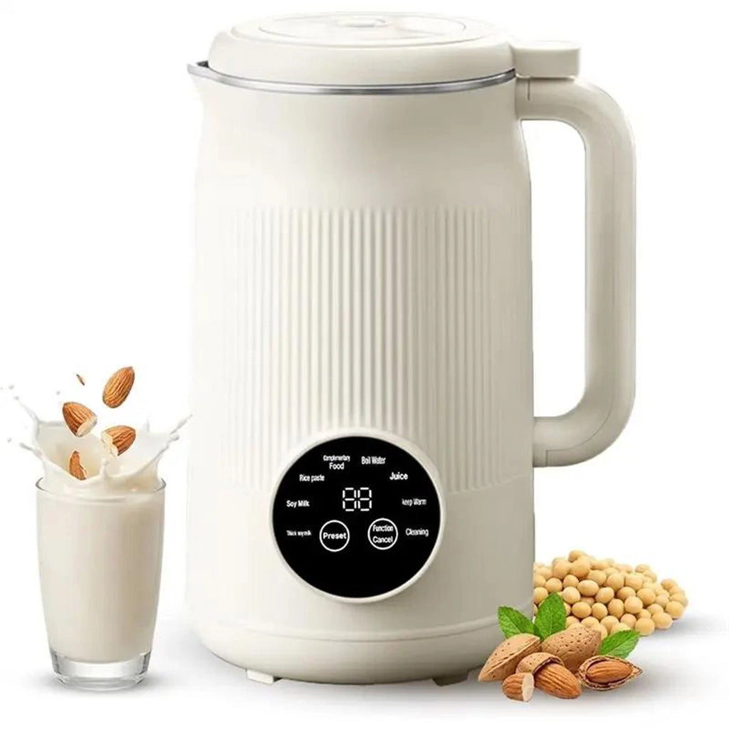 8-in-1 Automatic Nut Milk Maker – 50oz Almond, Soy & Oat Milk Machine with 12-Blade System
