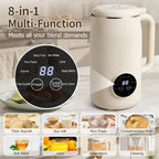 8-in-1 Automatic Nut Milk Maker – 50oz Almond, Soy & Oat Milk Machine with 12-Blade System