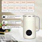 8-in-1 Automatic Nut Milk Maker – 50oz Almond, Soy & Oat Milk Machine with 12-Blade System