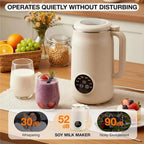 8-in-1 Automatic Nut Milk Maker – 50oz Almond, Soy & Oat Milk Machine with 12-Blade System