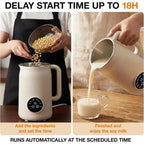 8-in-1 Automatic Nut Milk Maker – 50oz Almond, Soy & Oat Milk Machine with 12-Blade System