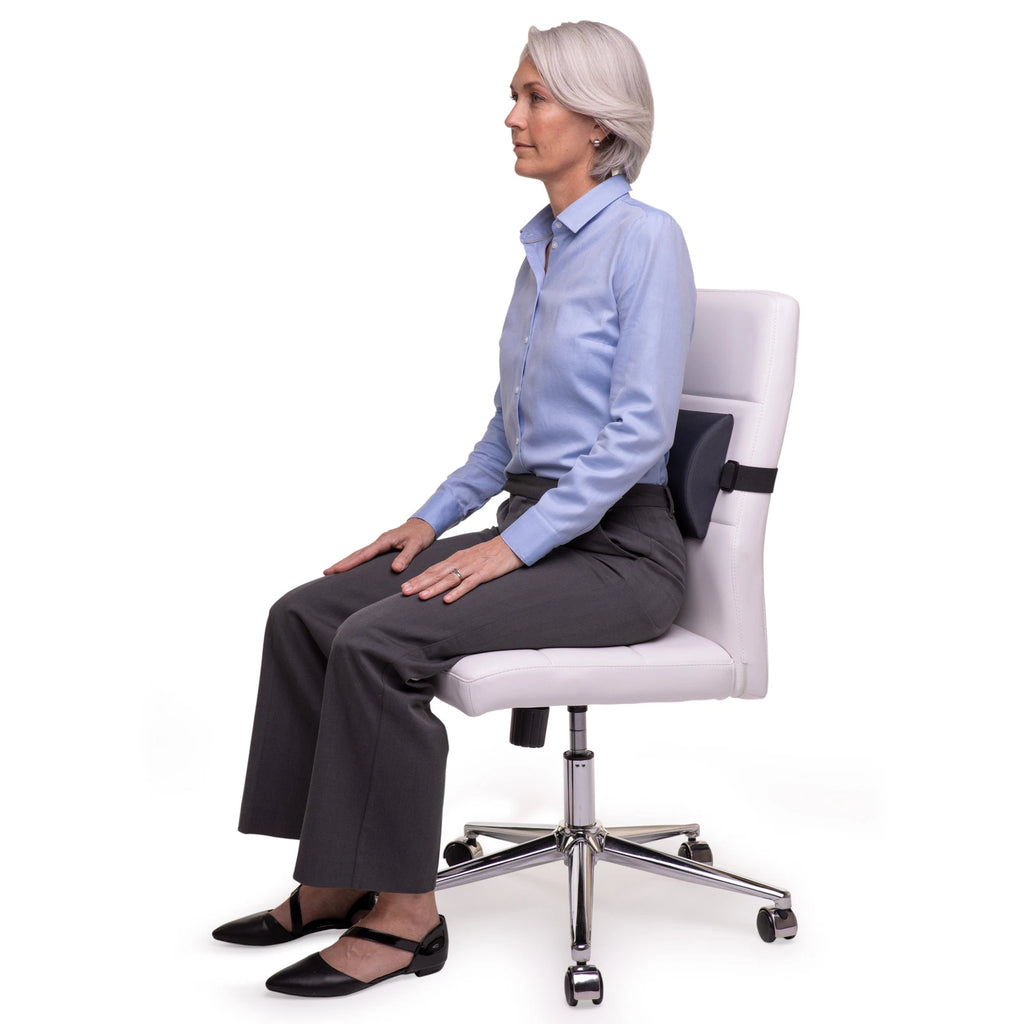 Slimline Lumbar Support Cushion – Ergonomic Low Back Pillow for Office Chair, Car & Travel