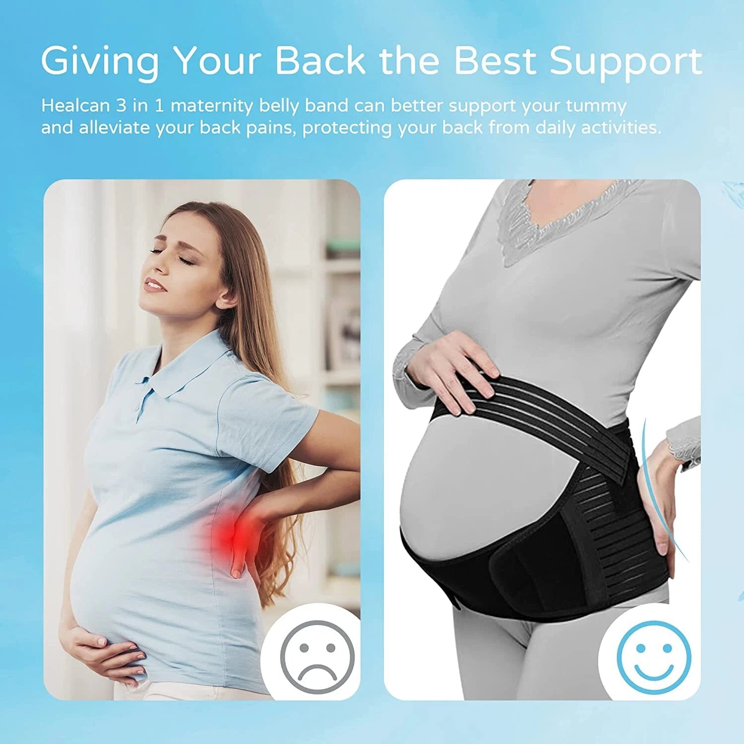Pregnancy Maternity Support Belt – Adjustable Belly Band & Lower Back Support
