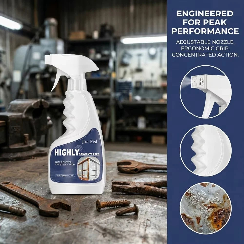 Industrial-Strength Rust Remover – Highly Concentrated Rust Cleaner for Steel & Iron (120ml)