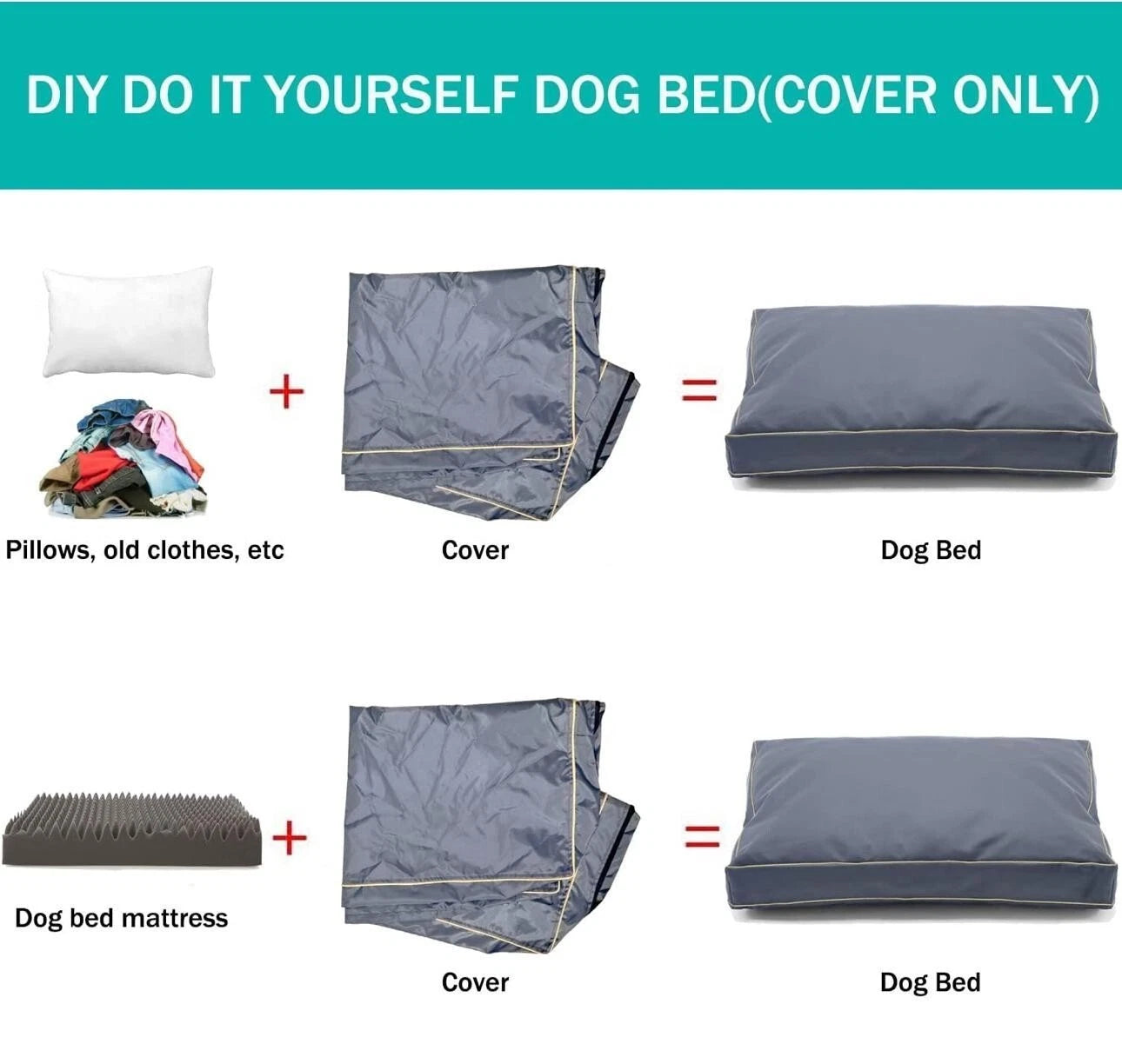 Premium Washable Dog Bed Cover – Durable Replacement Cushion Cover for Crate & Pet Beds